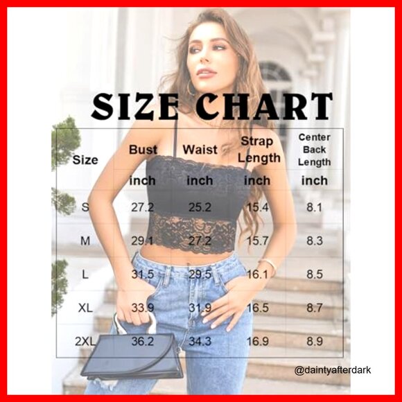 Lace Bralette Camisole Spaghetti Strap Tank Top Backless Crop - Picture 6 of 7